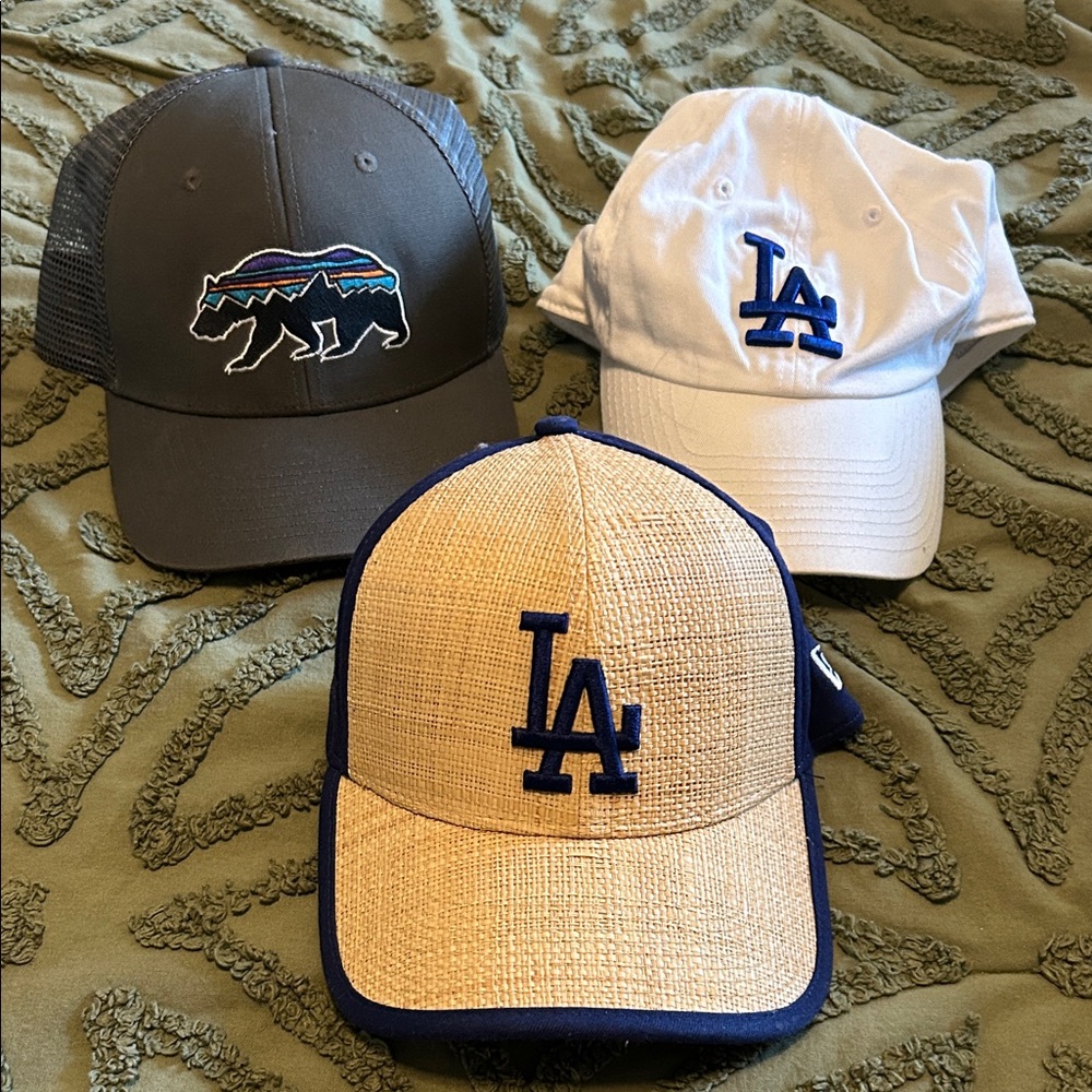 Patagonia and LA Dodgers Hats